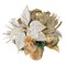 White Gold Poinsettia Arrangement Centerpiece - Handcrafted Christmas Decorations - Holiday Tree